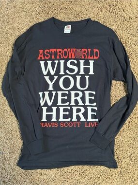 Astroworld "Wish You Were Here" Travis Scott 2018 Tour Long Sleeve Tee